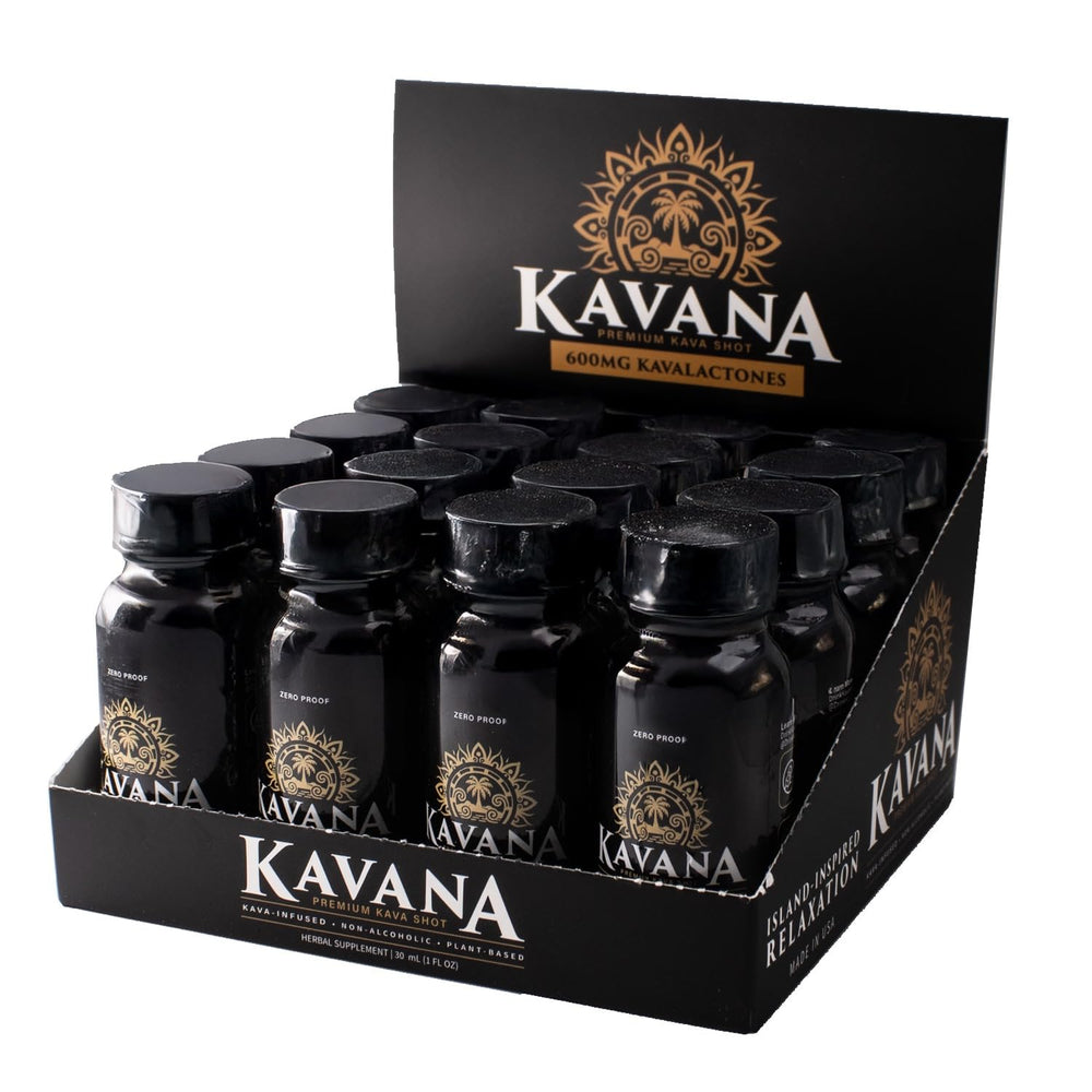 Kavana Kava Shots bottle with noble kava and citrus aroma for a smooth unwind