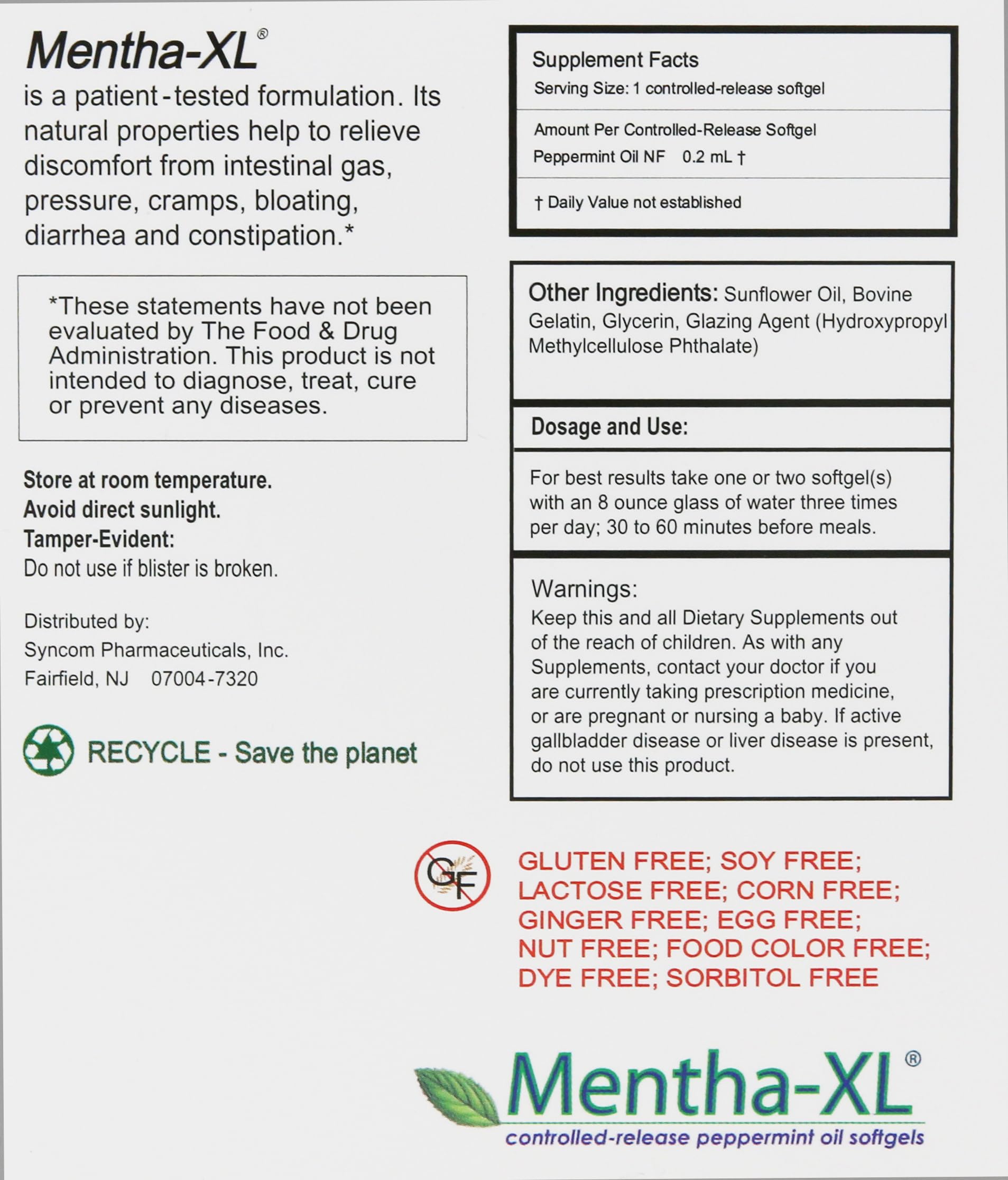Kaxilu Mentha-XL peppermint oil softgels two-pack box for added value.