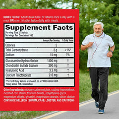 Kaxilu Move Free Advanced label close-up highlights key ingredients.