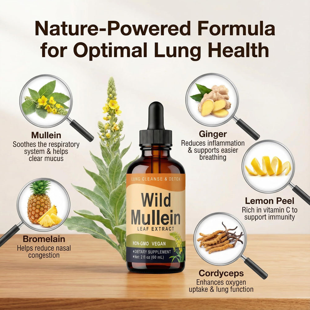 KBKTWOLT Wild Mullein Drops dropper enables quick, convenient daily dosing for respiratory comfort.