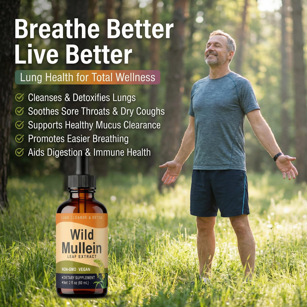 KBKTWOLT Wild Mullein Drops natural ingredients emphasize plant-powered wellness potential.
