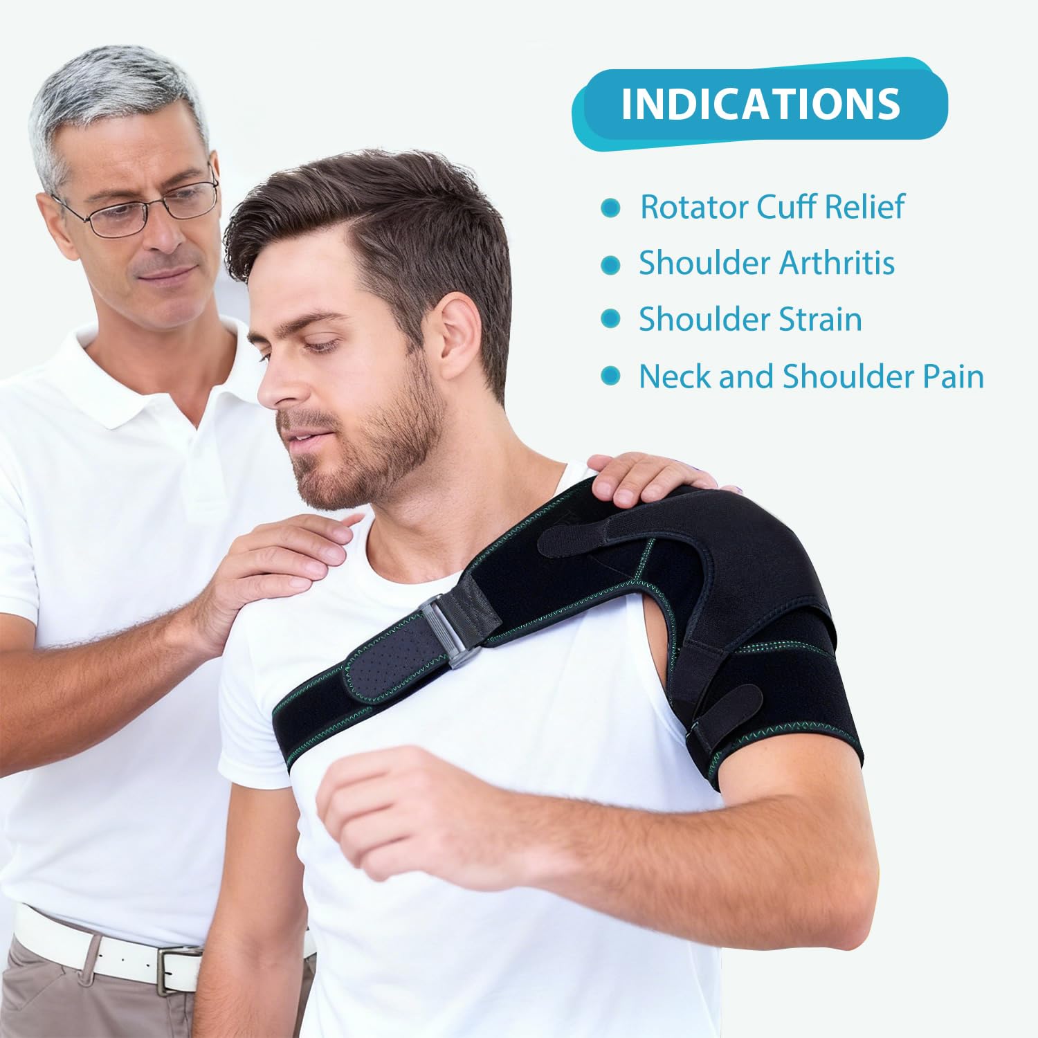 KD Shoulder Ice Pack Brace uses a flexible gel pack for heat therapy to ease stiffness