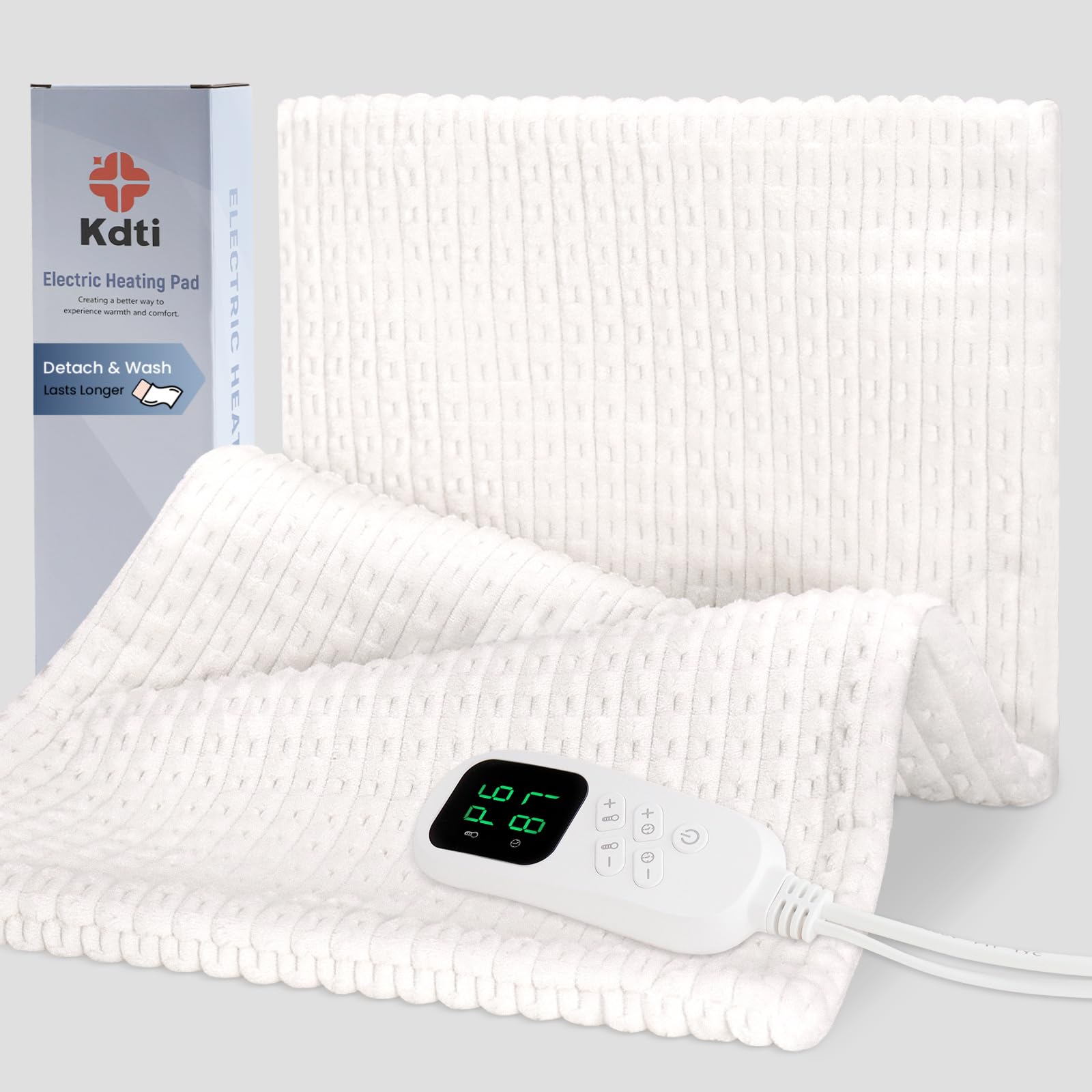 Kdti Almohadilla calentadora con funda desmontable para limpieza fácil.