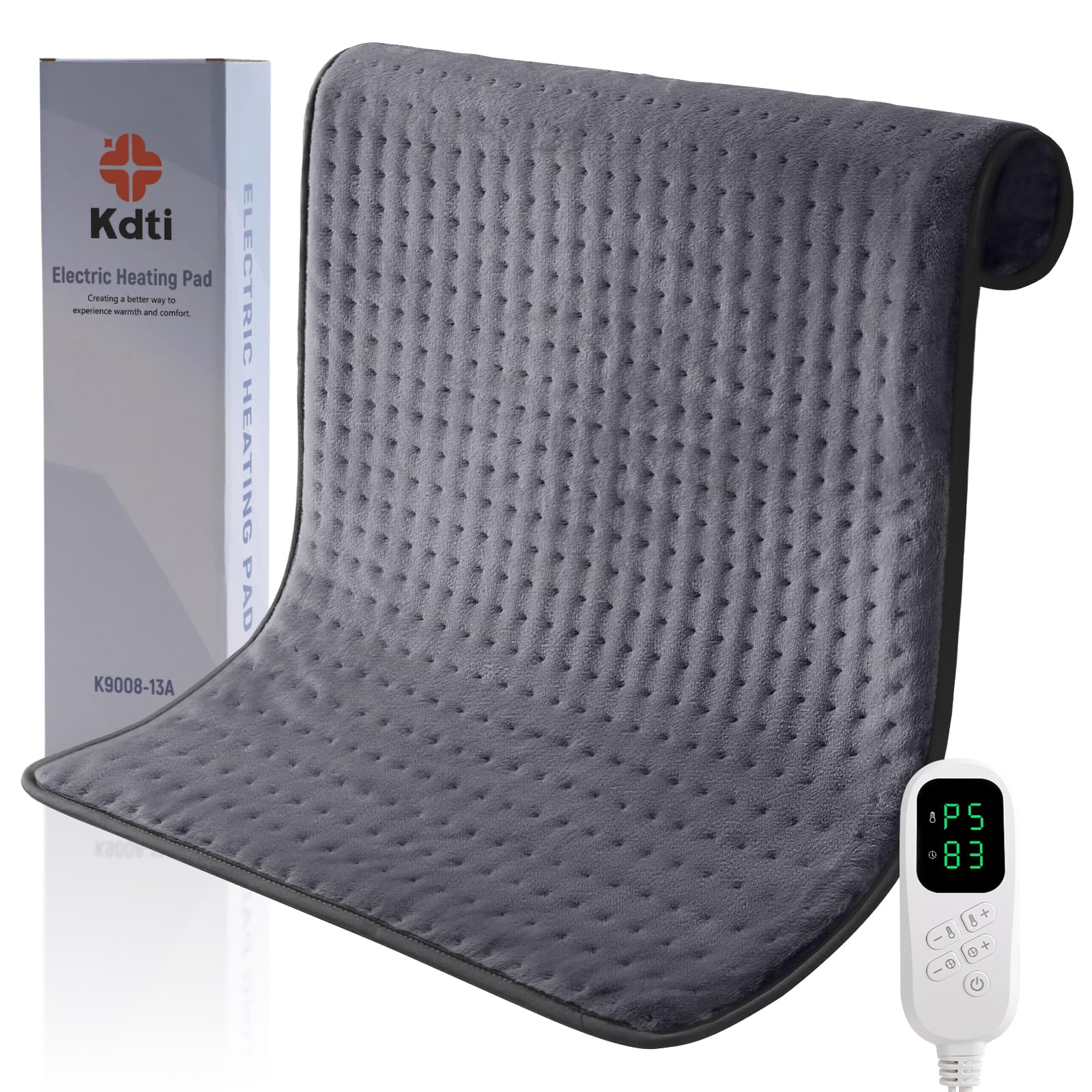 Kdti Extra Large Heating Pad with back-coverage design for full upper body warmth.
