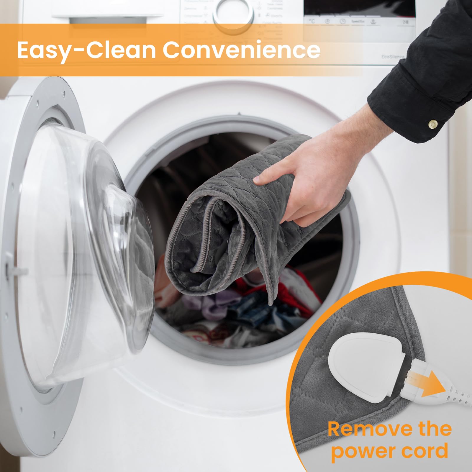 Kdti machine-washable fabric for easy cleaning after use.