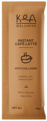 Kea Wellness latte collagen packaging shown with natural ingredients.