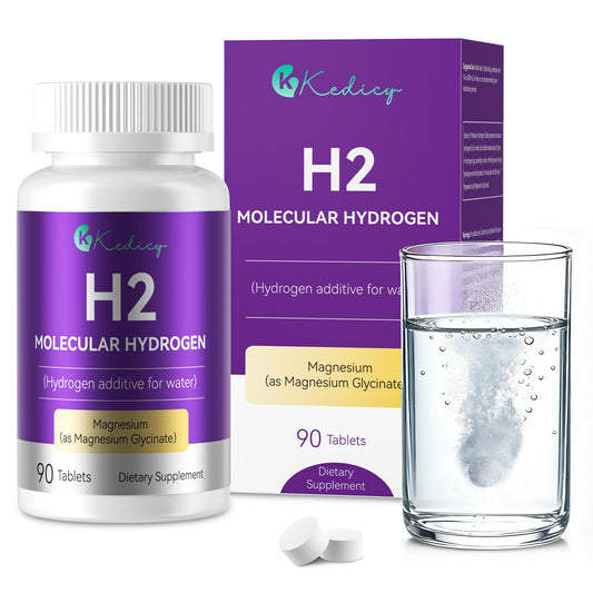 Kedicy hydrogen water tablet bottle for convenient daily antioxidant support.