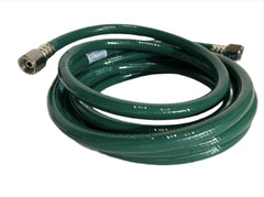 Keebomed green oxygen hose 118in with DISS connectors on both ends, sterile and reliable.