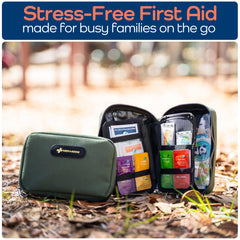 KEEP>GOING compact kit fits diaper bags and purses easily.