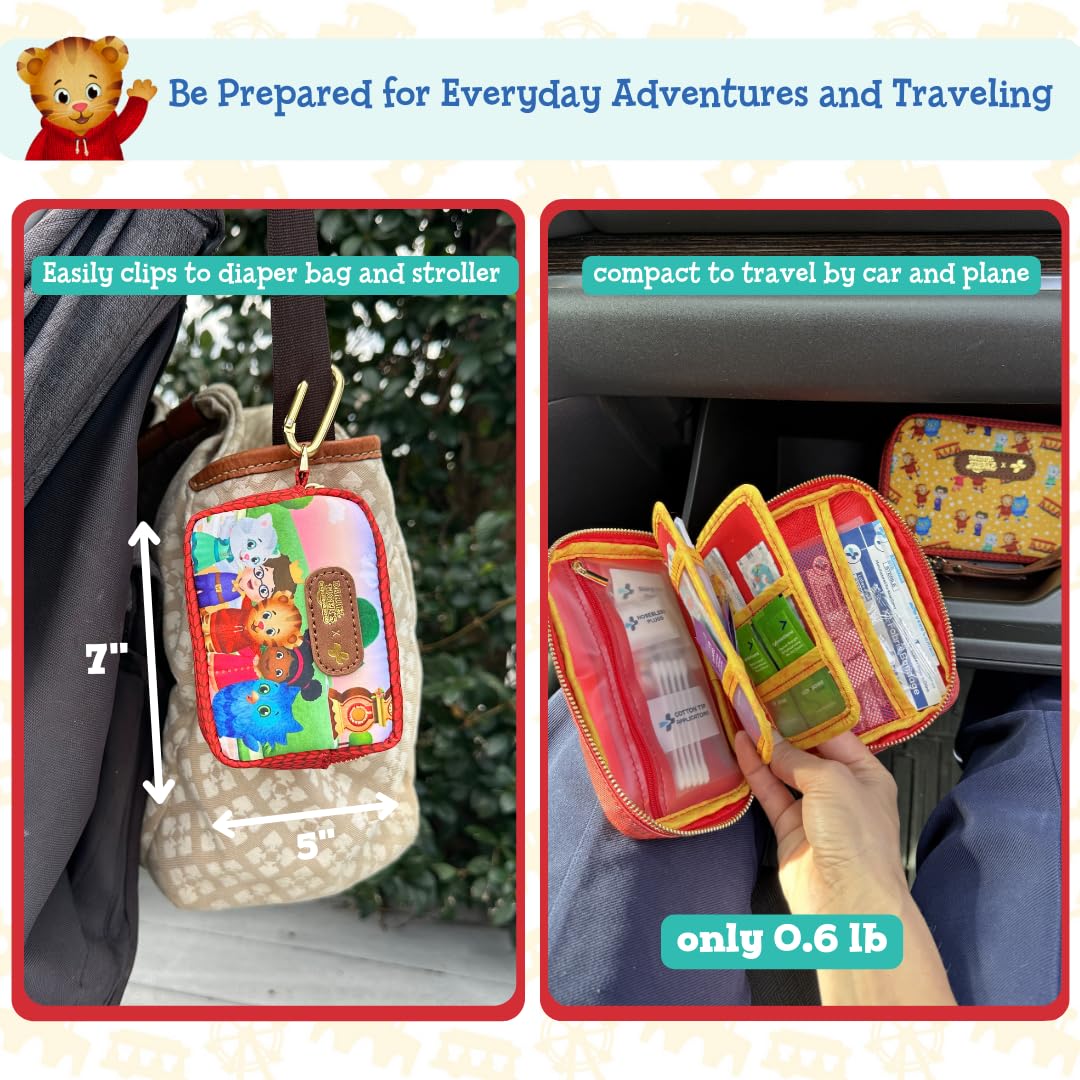 KeepGoing Daniel Tiger travel kit with TSA-approved label for travel
