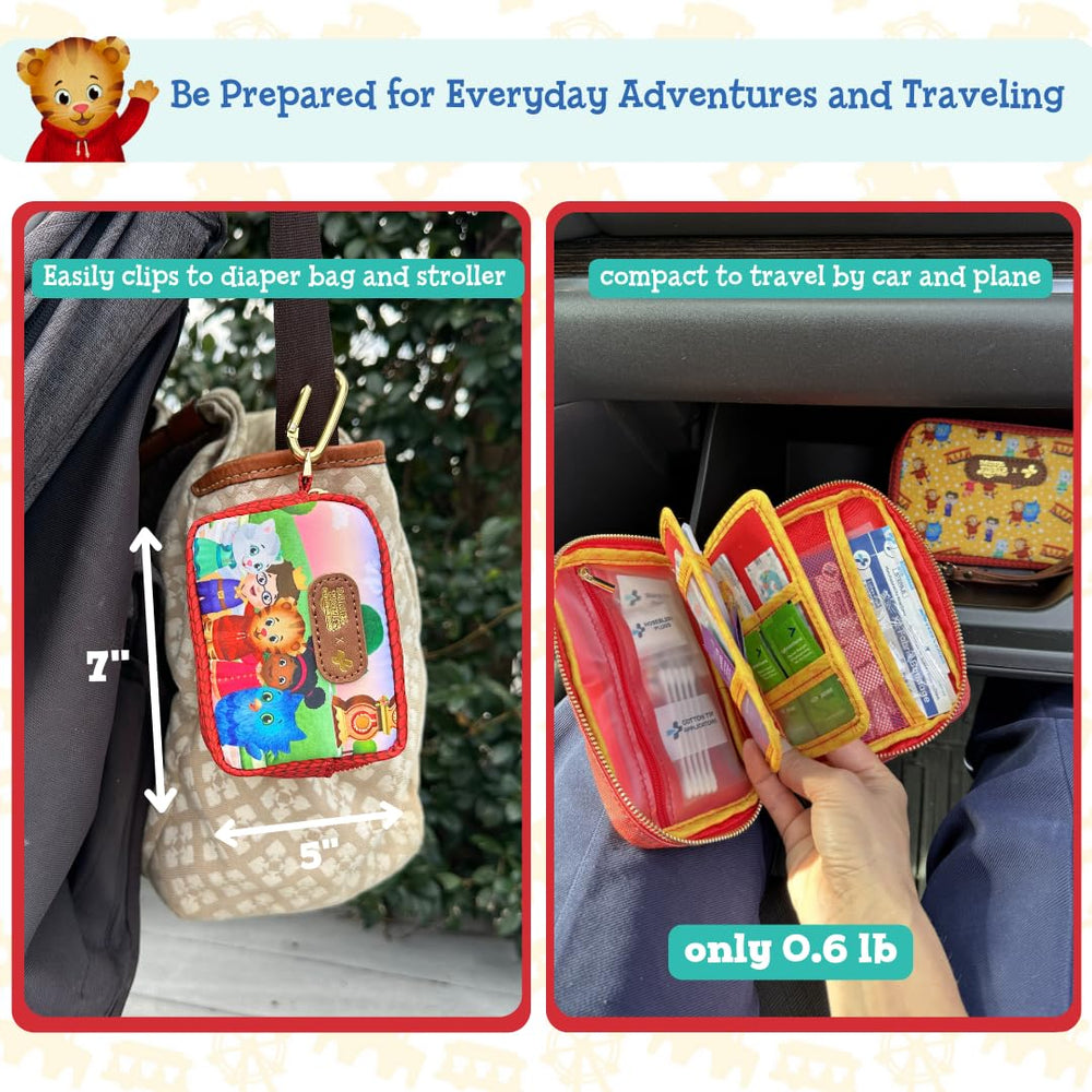 KeepGoing Daniel Tiger travel kit with TSA-approved label for travel