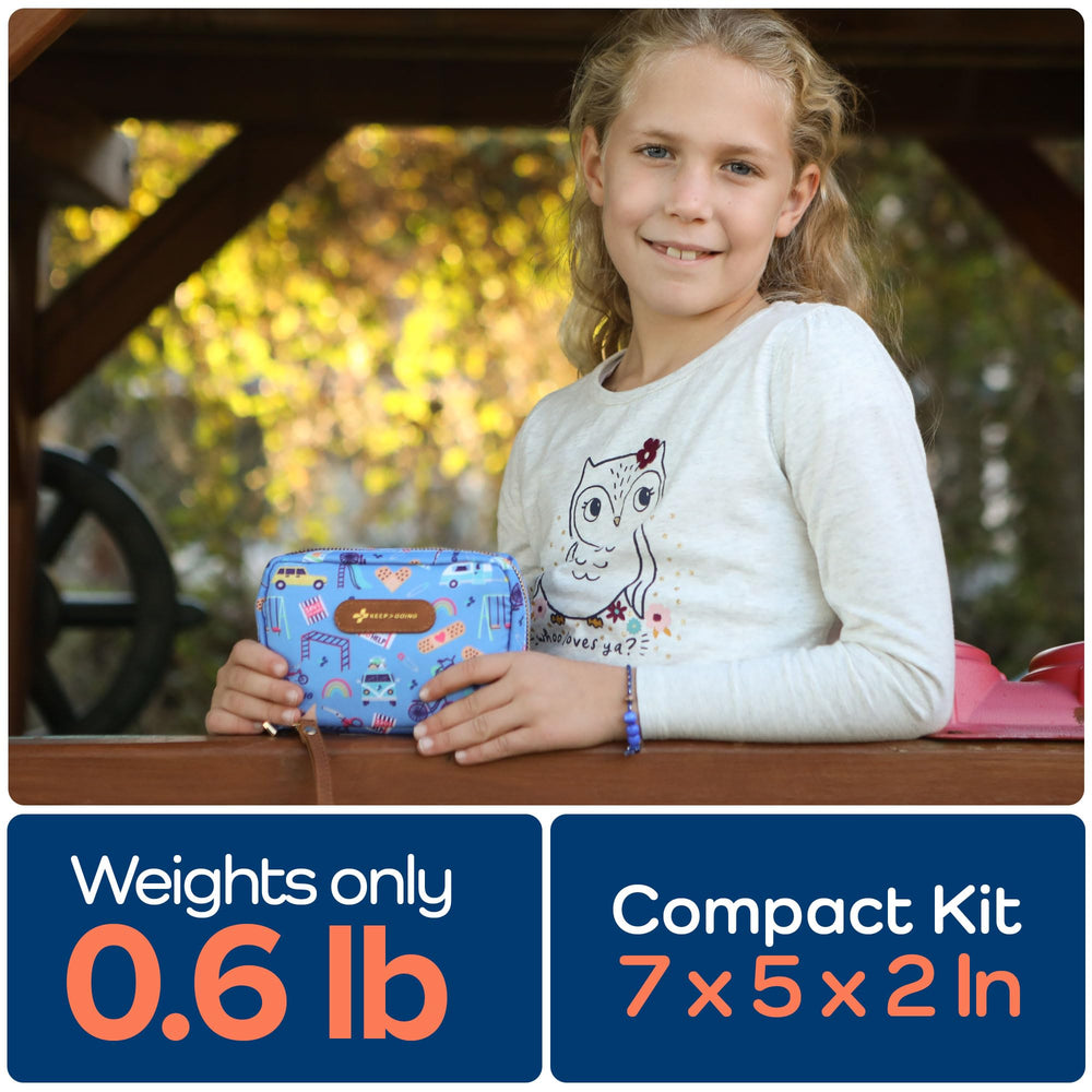 KEEP>GOING family-friendly design supports quick responses for kids.