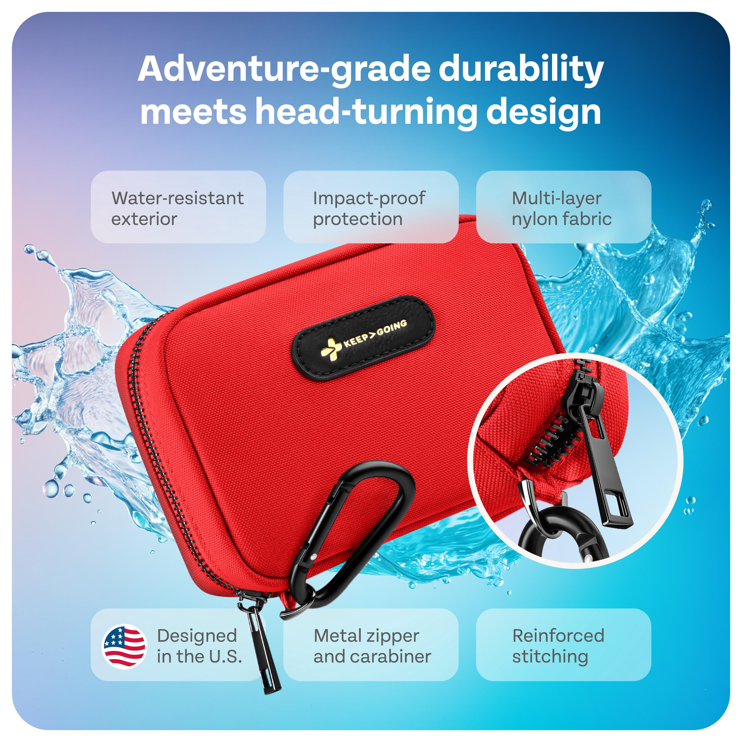 KeepGoing family-friendly kit keeps essentials organized at home or in transit.