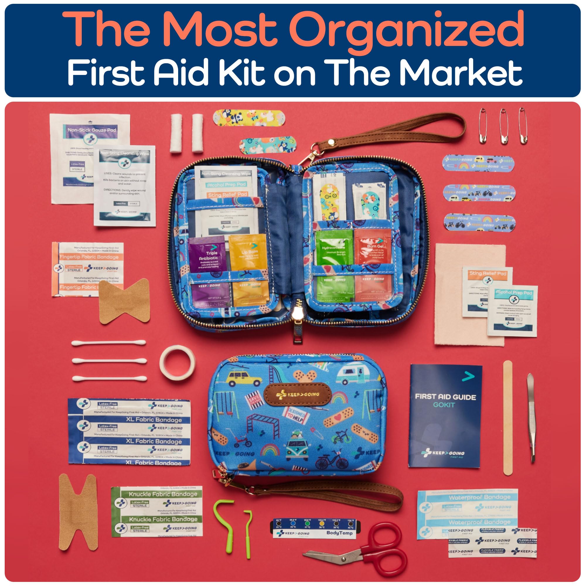KEEP>GOING first aid guide helps caregivers find quick, clear steps.