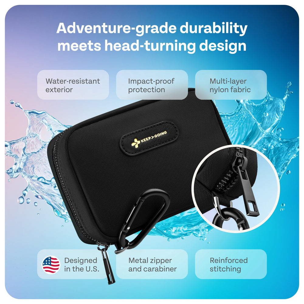 KeepGoing kit secured in car, ideal for road trips and daily commutes.