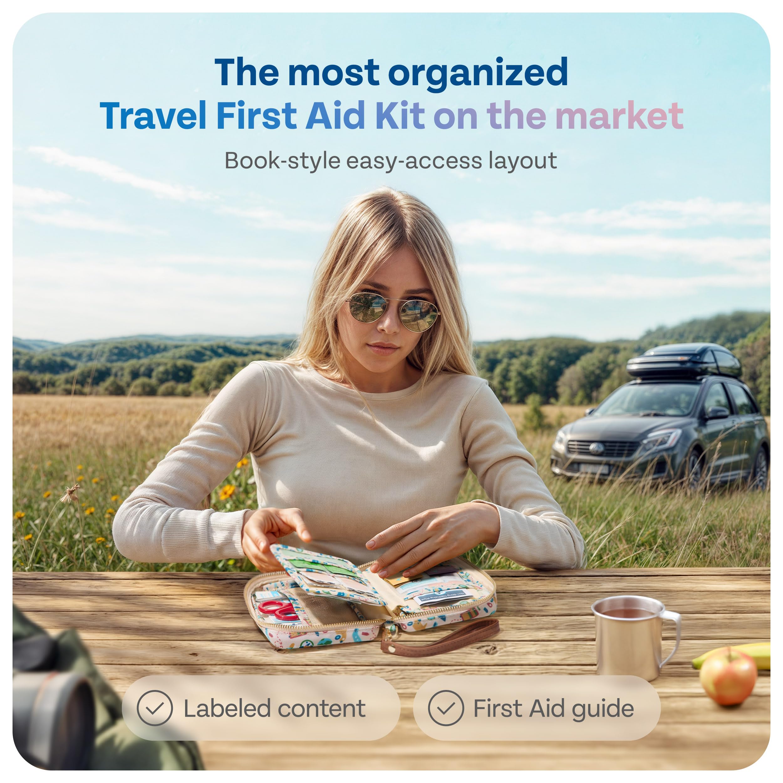 KeepGoing compact first aid kit for home use and everyday preparedness.
