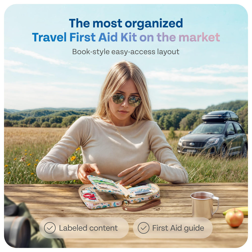 KeepGoing compact first aid kit for home use and everyday preparedness.