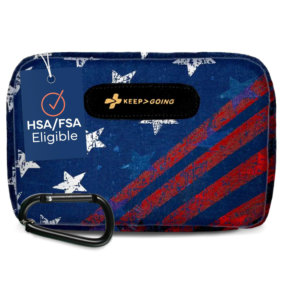 KEEP>GOING travel first aid kit in car for quick, organized care on the road.