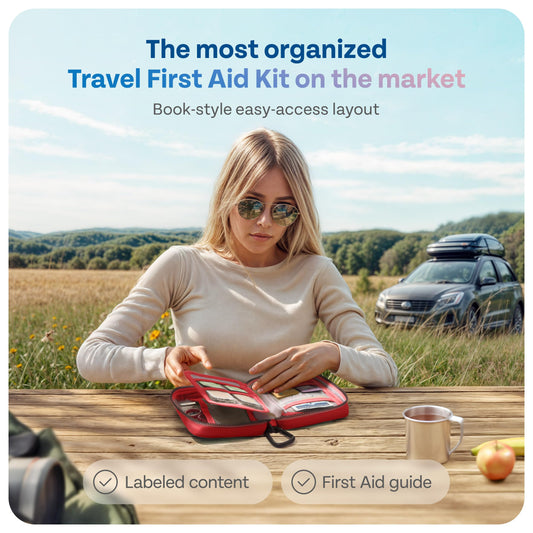KeepGoing kit contents spread, showcasing essential supplies for everyday emergencies.