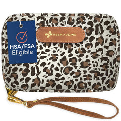 KEEP>GOING travel first aid kit exterior shows compact portability for families.
