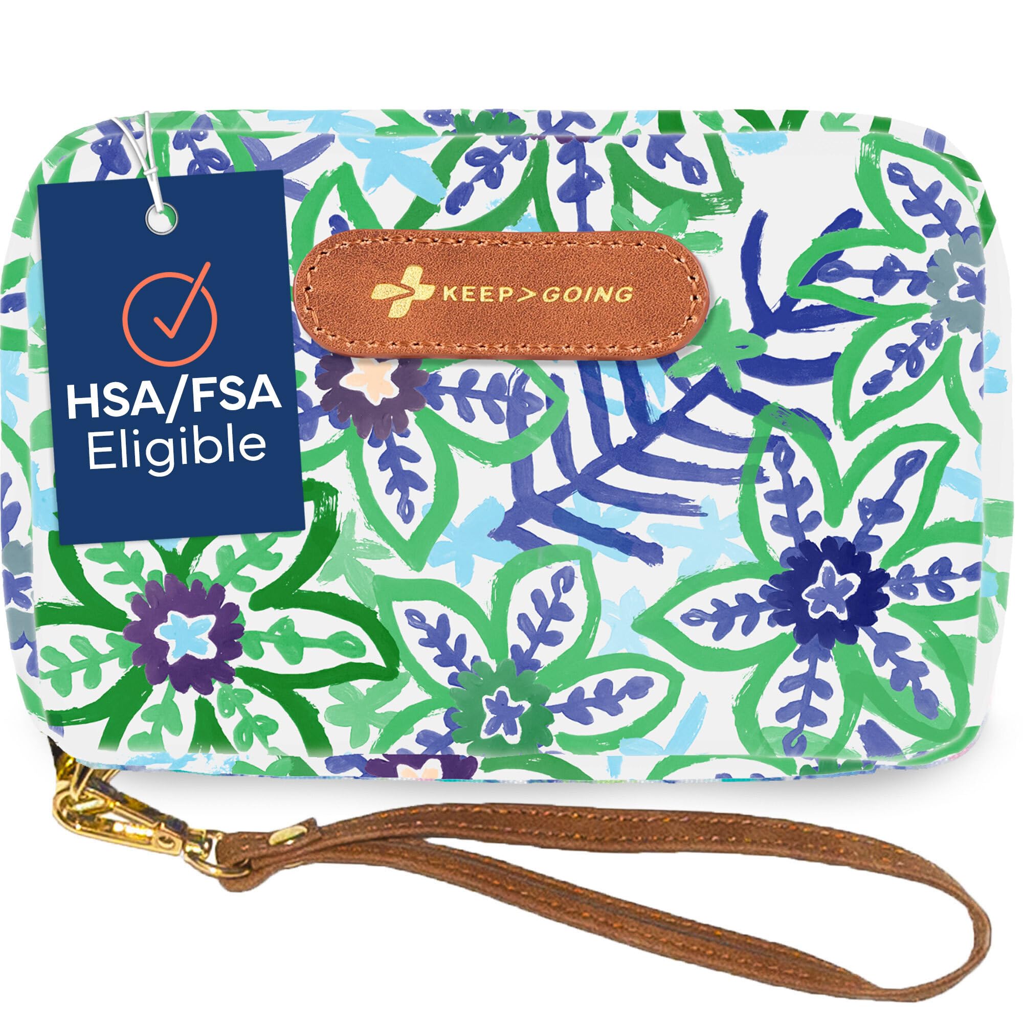KeepGoing travel first-aid kit for kids with 130 pieces for on-the-go preparedness.