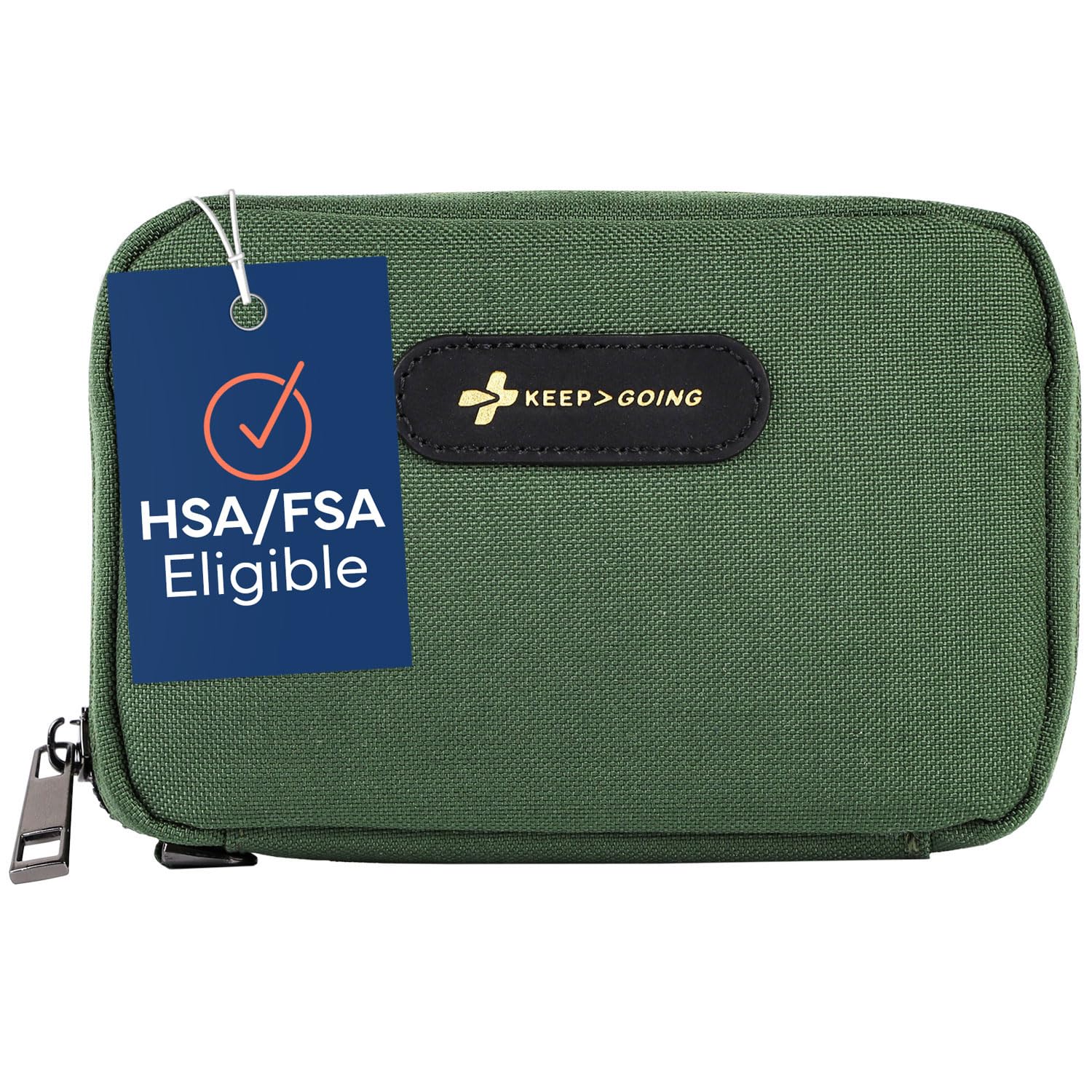KEEP>GOING travel first aid kit for kids in a compact case, ideal for on-the-go.
