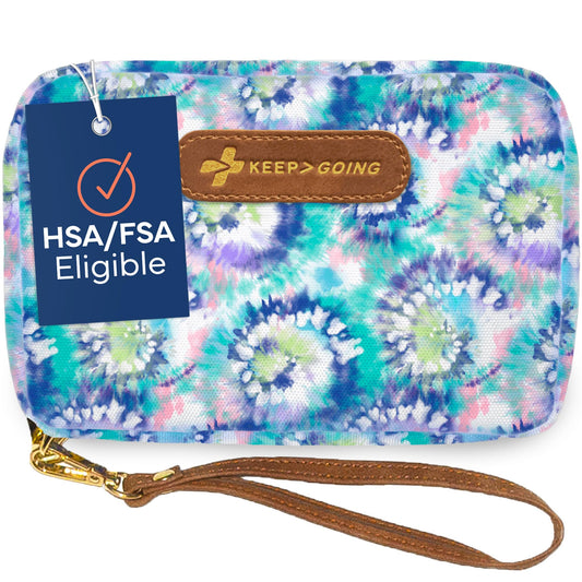 KEEP>GOING travel first aid kit for kids in a compact case, ideal for on-the-go care