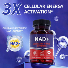 KEGECOL NAD supplement capsules closeup shows vegan capsules for clean absorption.