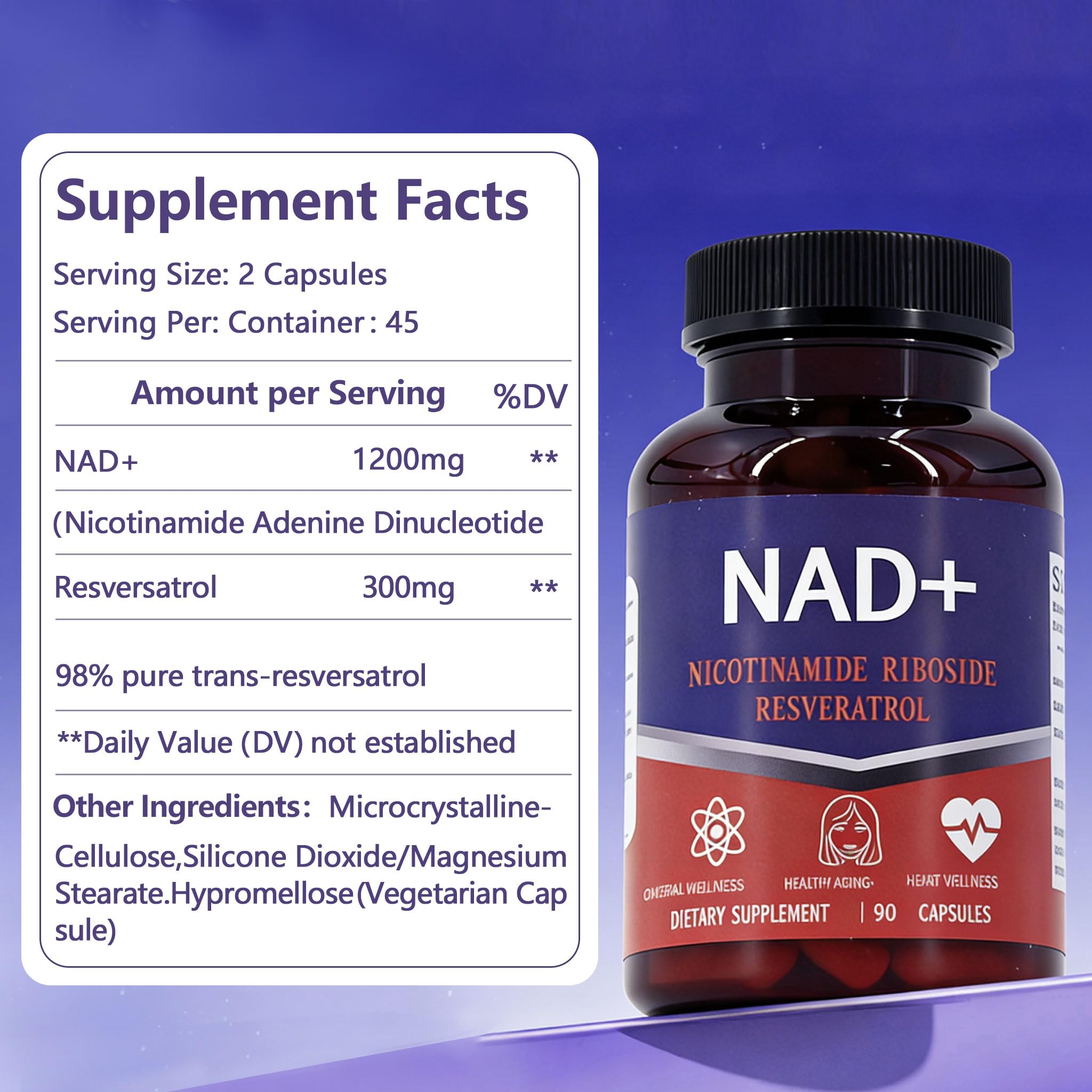 KEGECOL NAD supplement packaging shot emphasizes all-in-one wellness formula.