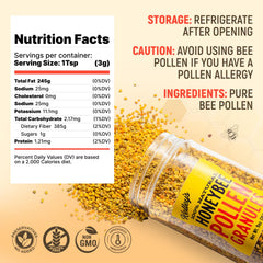 Kelley’s Bee Pollen GO TEXAN label signals certified purity and trusted sourcing.