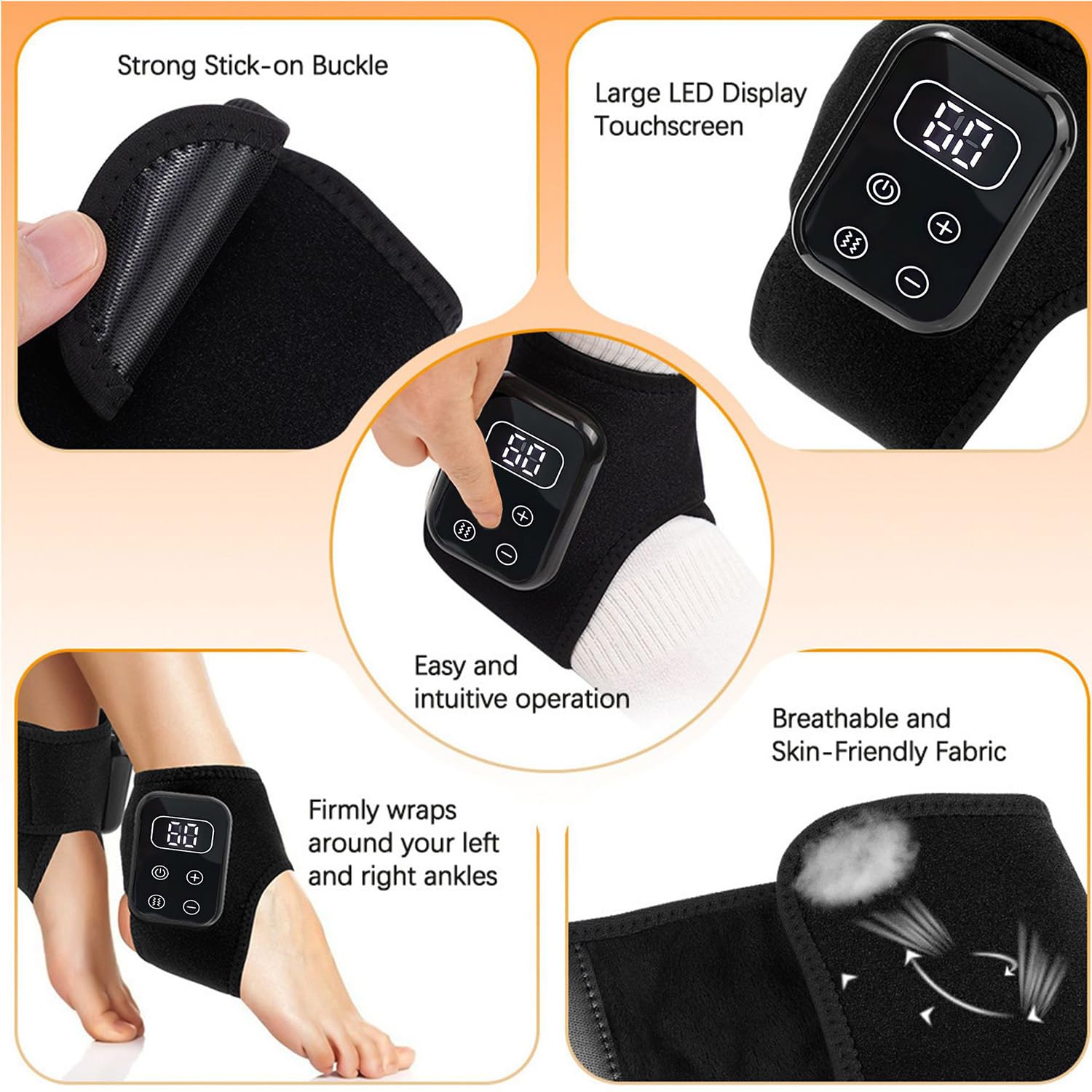 KELLYPOLLY massager highlighting five vibration modes for varied massage