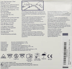 Kendall Monoject 3ml Clear syringe with tip caps sold separately demonstrates safe customization.