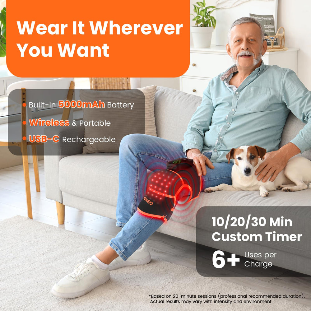 Keneo knee brace demonstrates combined heat and vibration therapy