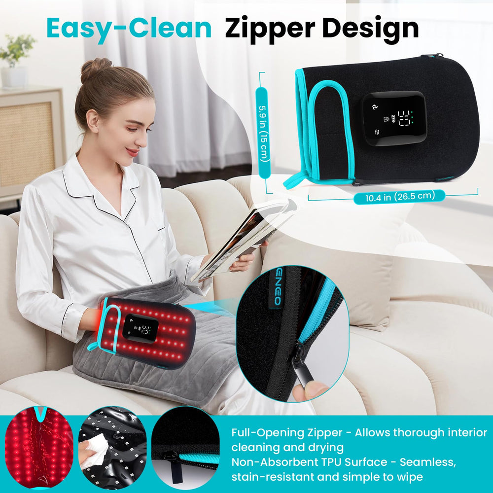Keneo Red Light Gloves adjustable strap secures a comfortable fit.