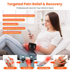 Keneo wristband with dual wavelengths 660nm and 850nm for versatile therapy.