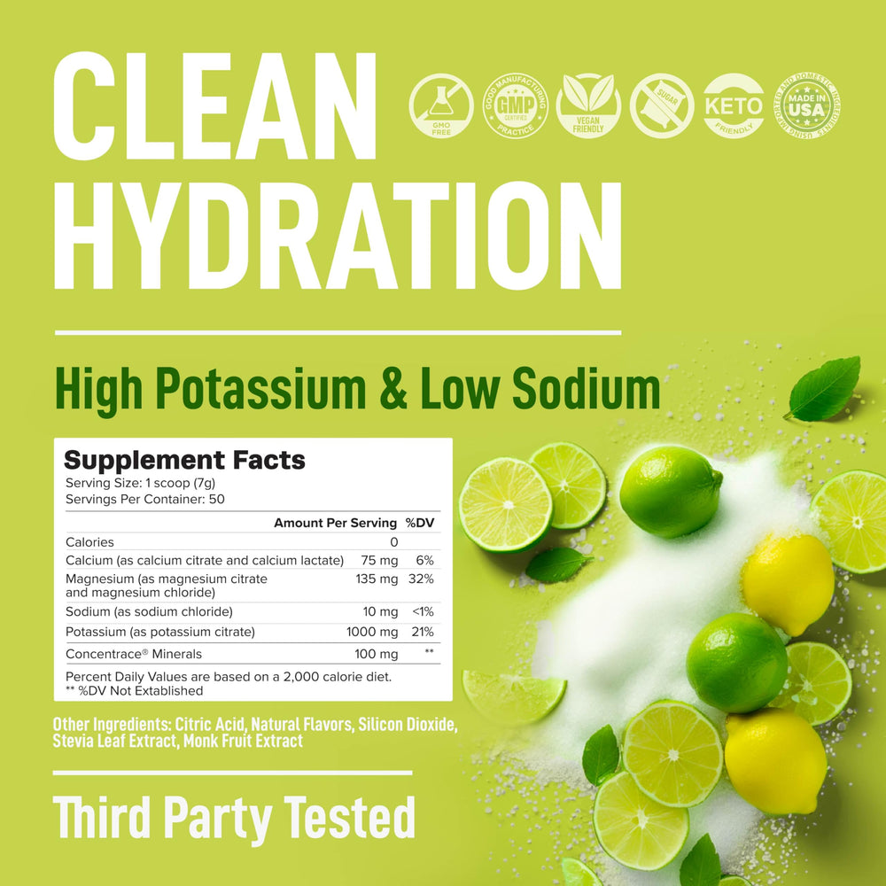 One scoop of Keppi Electrolytes Lemon Lime delivers balanced electrolytes for workouts.