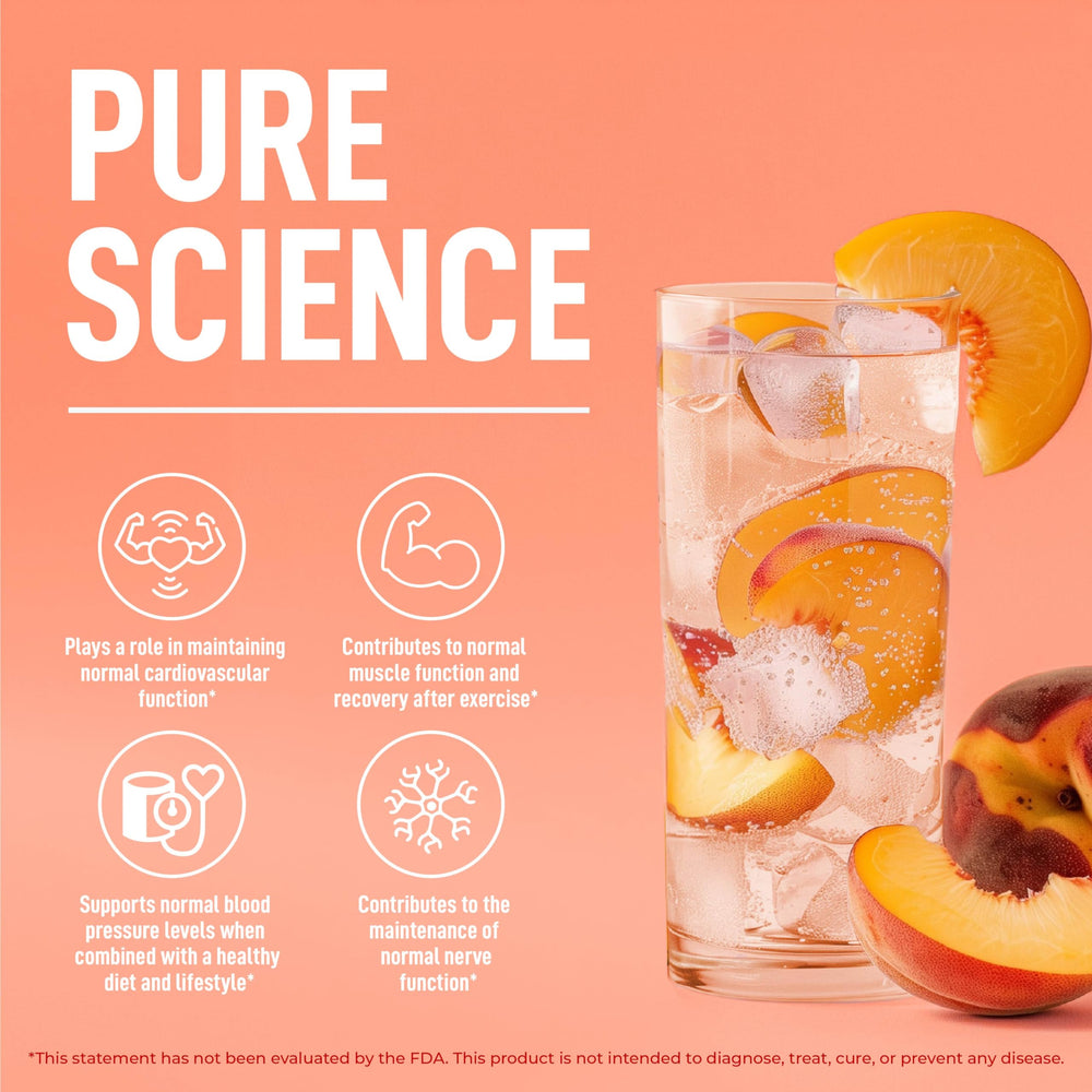 Keppi Electrolytes Peach Mango packaging emphasizing vegan, zero-calorie hydration.