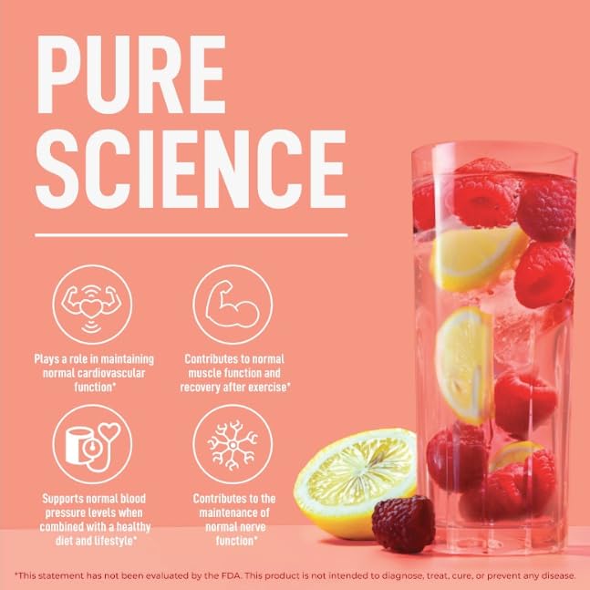 Keppi electrolytes powder raspberry lemonade glass on ice for a cool drink
