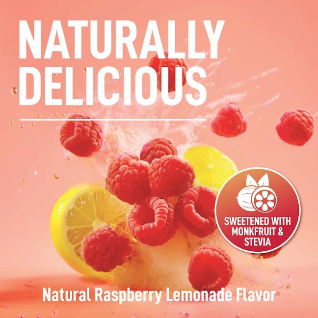 Keppi electrolytes powder raspberry lemonade scoop for quick mix