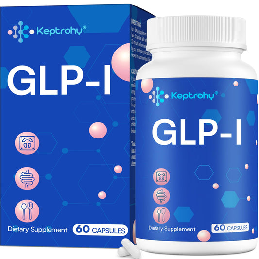 Keptrohy GLP-I bottle and label highlighting the 16-in-1 formulation for daily balance