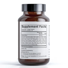 Capsule close-up showing herbal blend for bone tissue integrity.