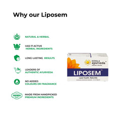 Kerala Ayurveda Liposem hero shot with natural herbs in background.
