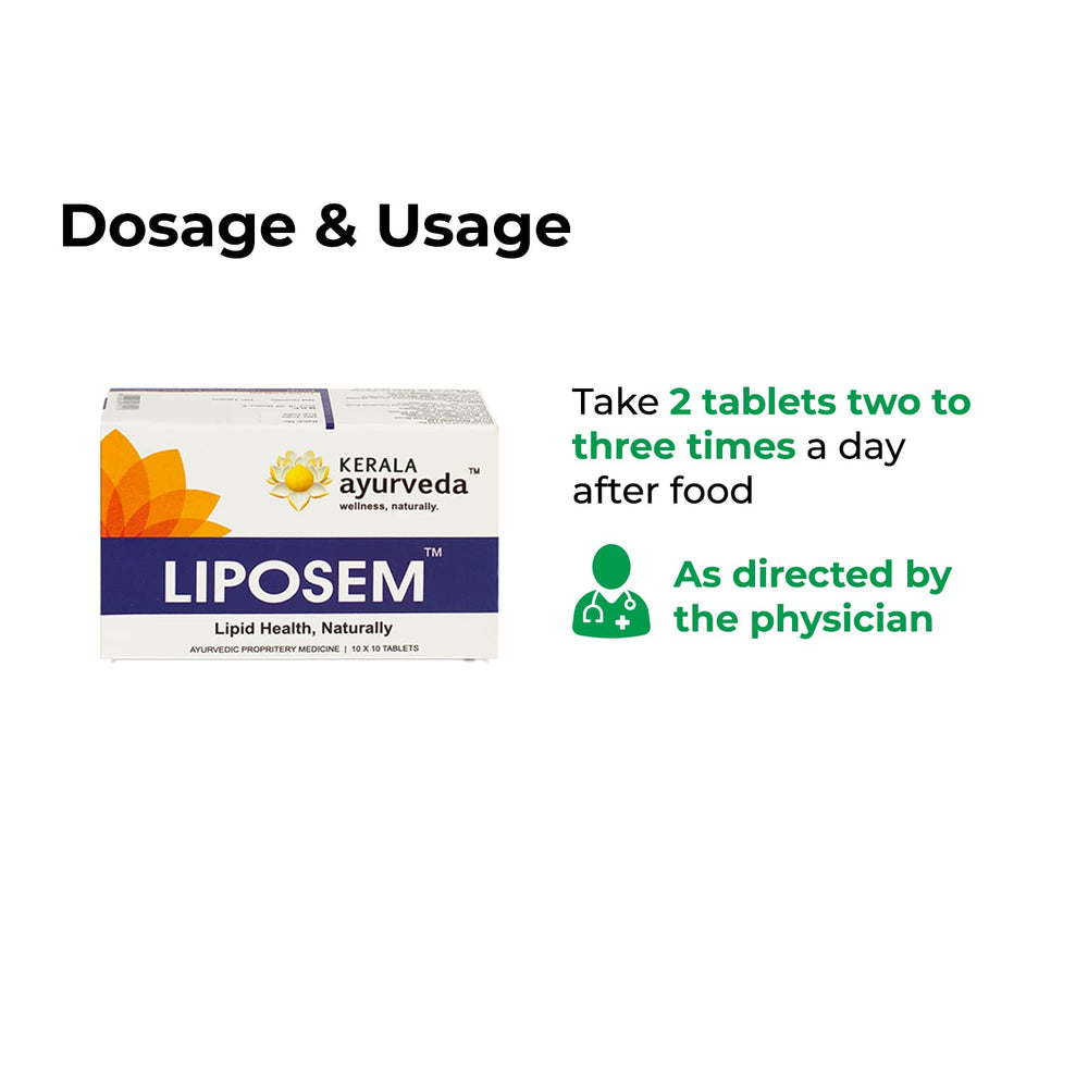 Liposem bottle with serving suggestion for daily intake.