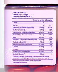 Keranique KeraViatin ingredient blend graphic suggests nourishing vitamins.