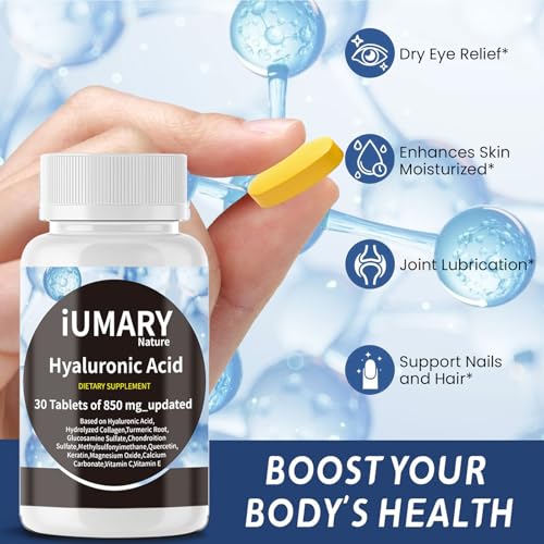 Keszciy Hyaluronic Acid 850mg capsules emphasize skin moisture and elasticity.