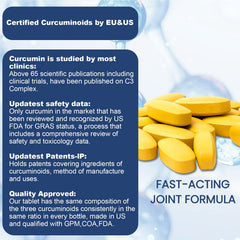 Keszciy turmeric ingredient label suggesting natural anti-inflammatory synergy