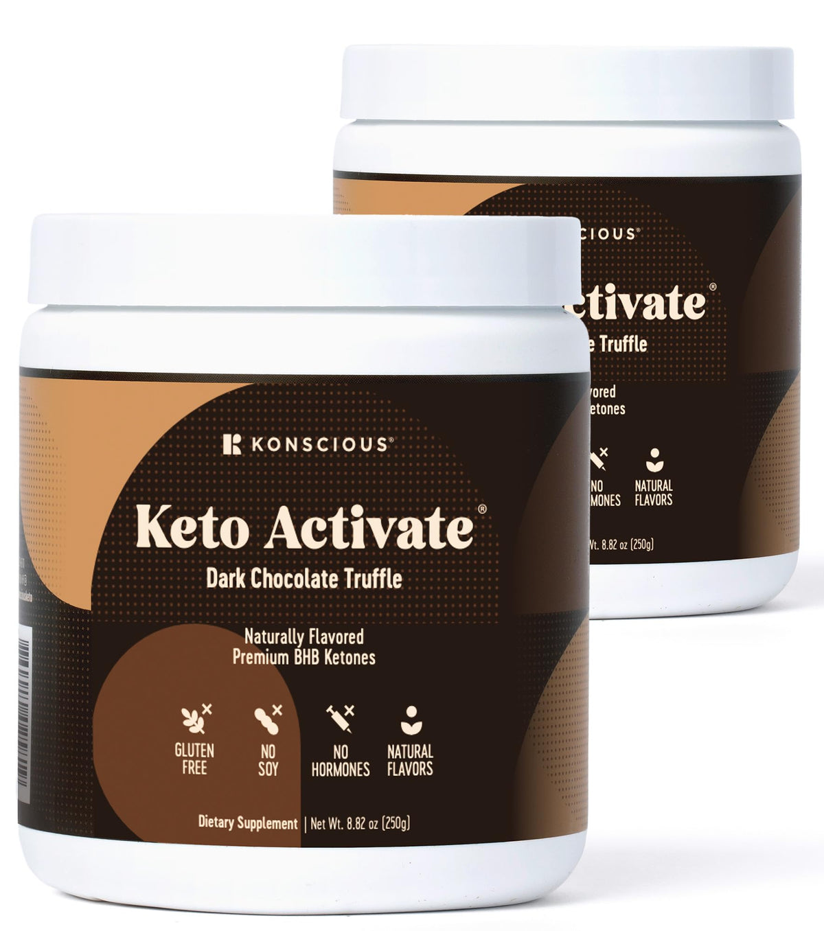 Keto Activate dark chocolate truffle drink bottle pour promotes steady energy