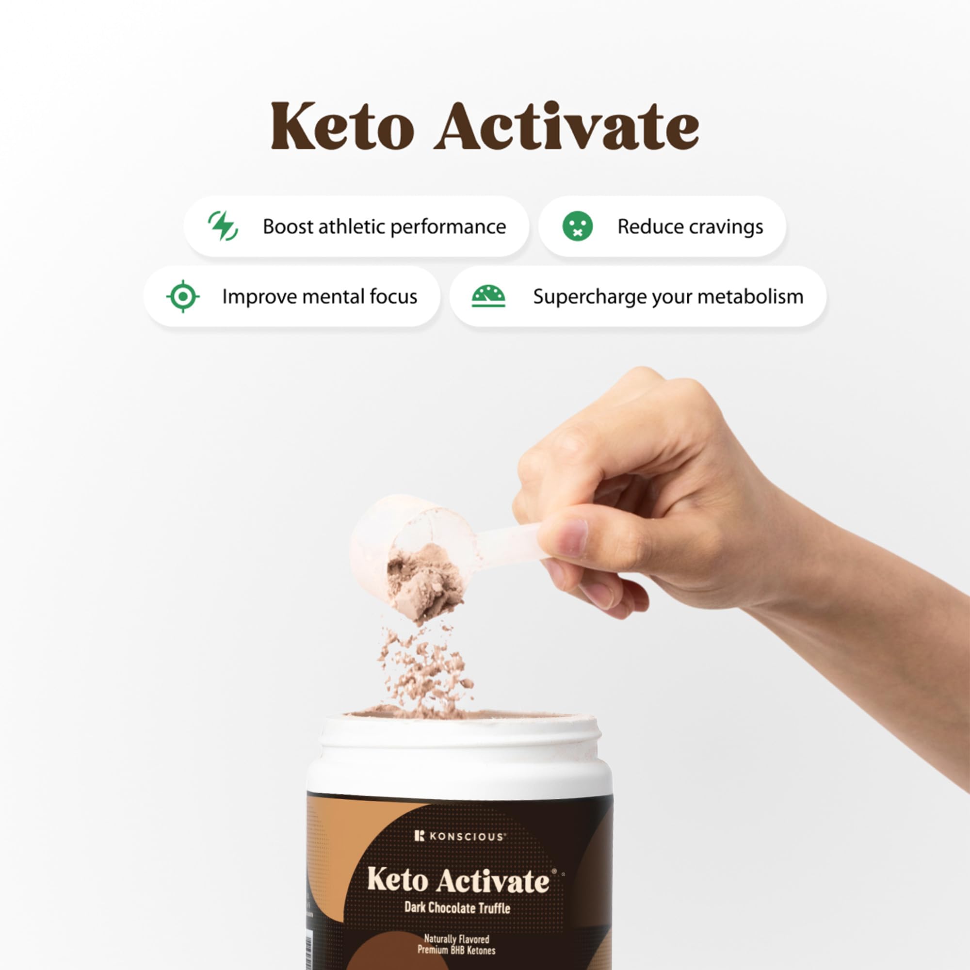 Keto Activate shaker blending powder for a smooth beverage.