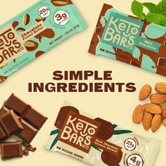 Keto Bars mint chocolate bar, a refreshing keto snack option