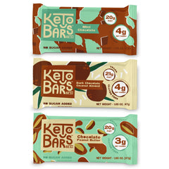 Keto Bars original chocolate peanut butter bar, a satisfying low-carb snack